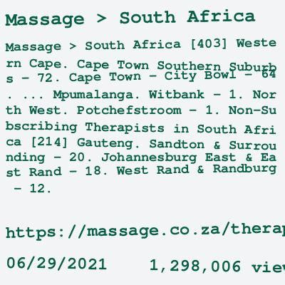 sexual-massage Mpumalanga
